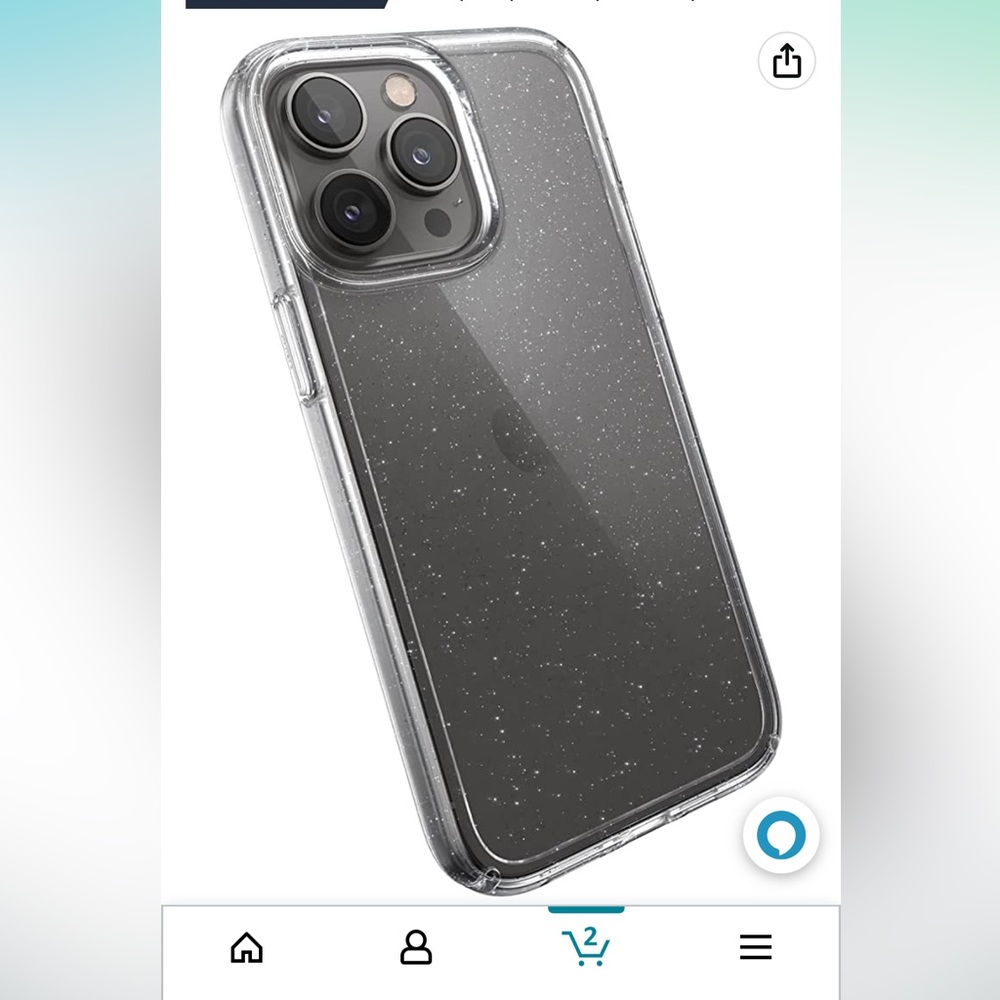 iPhone 14 pro glitter hard case